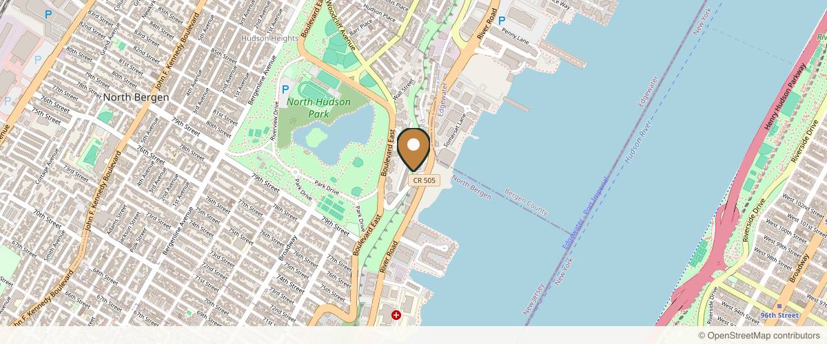 Map showing the exact location of Valley Aesthetic Center at 8400 River Rd Ste 2B, North Bergen, NJ 07047, USA
