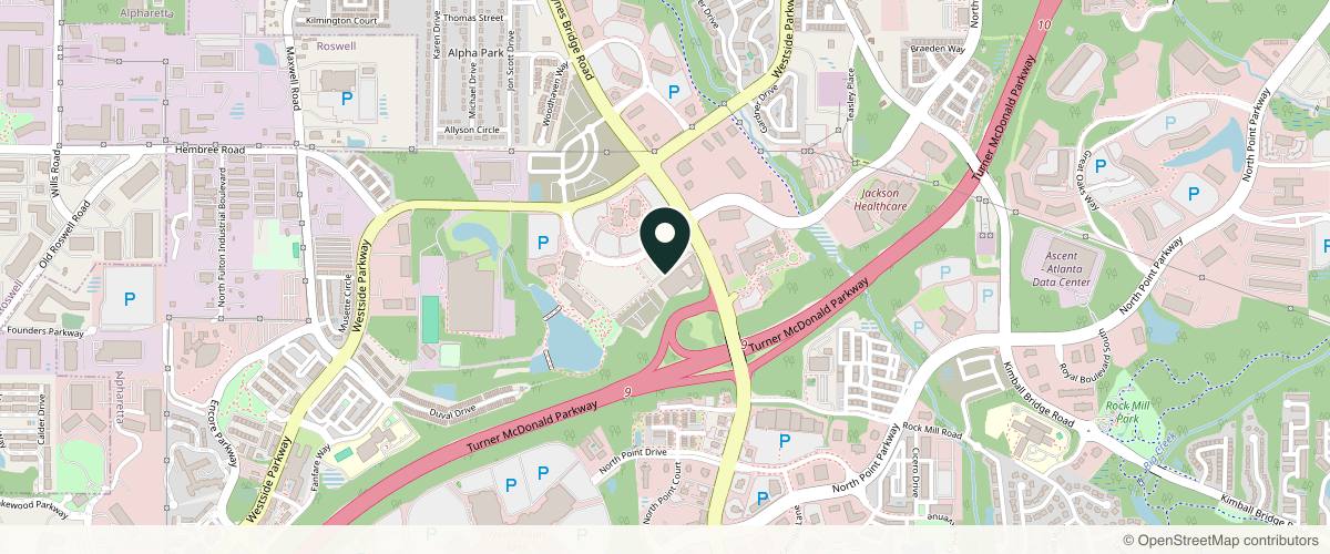 Map showing the exact location of Vie Riche at 4105 Lake St, Alpharetta, GA 30009, USA
