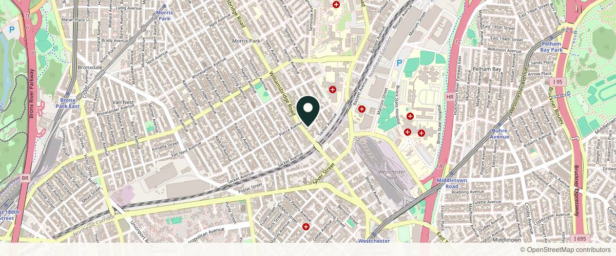 Map showing the exact location of Vignieri Aesthetics & Laser Center at 1578 Williamsbridge Rd Level C, Bronx, NY 10461, USA