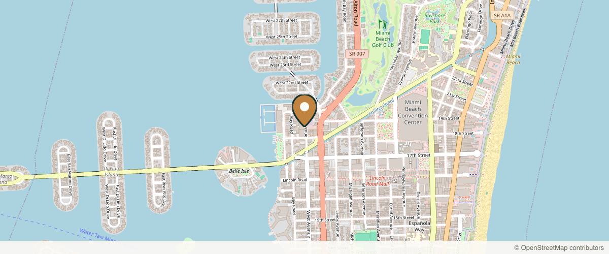 Map showing the exact location of VIIV WELLNESS HAUS at 1874 West Ave Ste 1, Miami Beach, FL 33139, USA