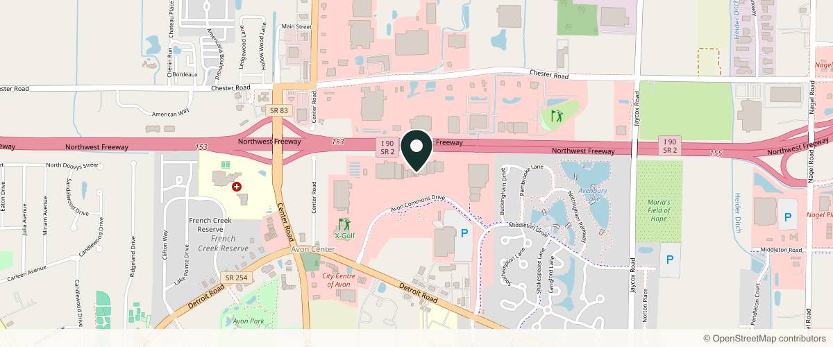 Map showing the exact location of VIO Med Spa | Avon at 35868 Detroit Rd, Avon, OH 44011, USA