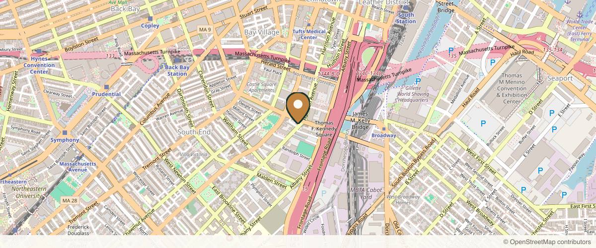 Map showing the exact location of VIO Med Spa | Boston - South End at 401 Harrison Ave, Boston, MA 02118, USA