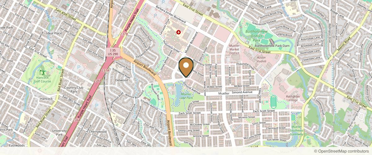 Map showing the exact location of VIO Med Spa — Mueller at 1900 Aldrich St, Suite 120, Austin, TX 78723
