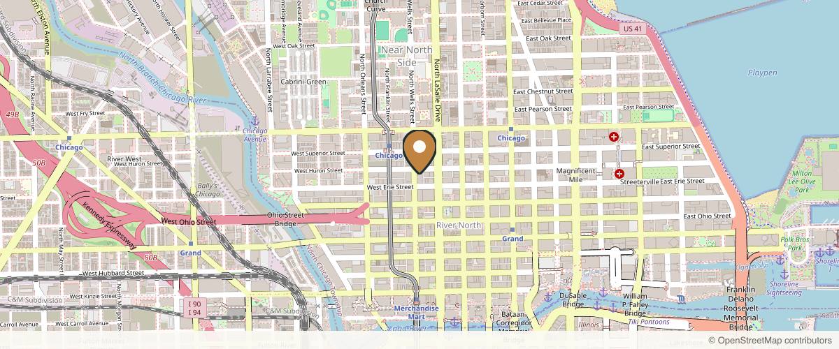 Map showing the exact location of VIO Med Spa | River North at 663 N Wells St, Chicago, IL 60654, USA