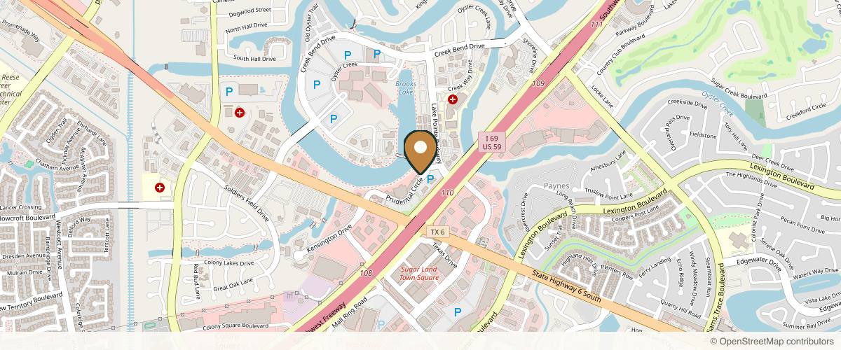 Map showing the exact location of VIO Med Spa | Sugar Land at 15850 Southwest Fwy Suite G250, Sugar Land, TX 77478, USA