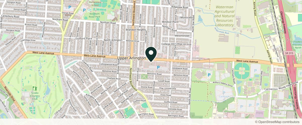 Map showing the exact location of VIO Med Spa | Upper Arlington at 1659 W Lane Ave, Upper Arlington, OH 43221, USA