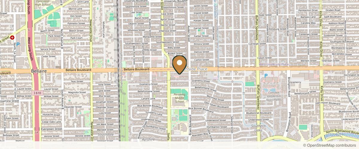 Map showing the exact location of VIO Med Spa | West U at 3849 Bellaire Blvd, Houston, TX 77025, USA