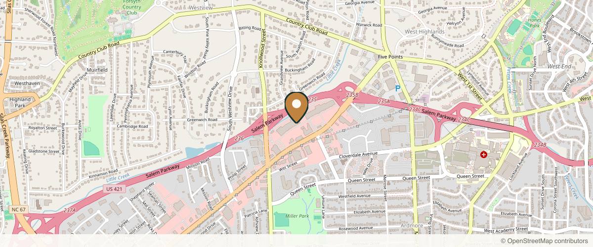 Map showing the exact location of VIO Med Spa | Winston-Salem at 400 S Stratford Rd Ste 134, Winston-Salem, NC 27103, USA
