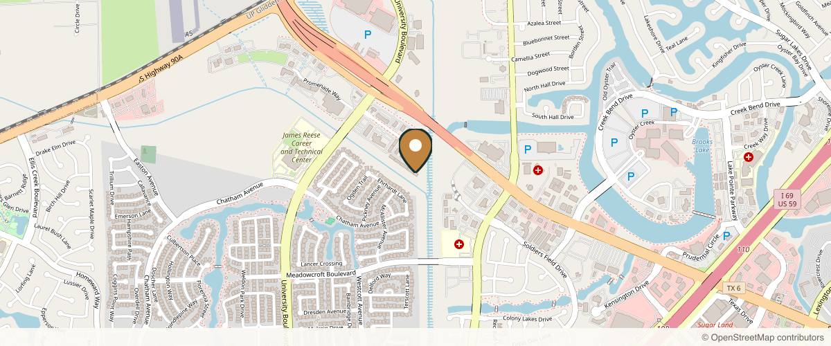 Map showing the exact location of Vira Medspa at 800 Bonaventure Wy ste 149, Sugar Land, TX 77479, USA