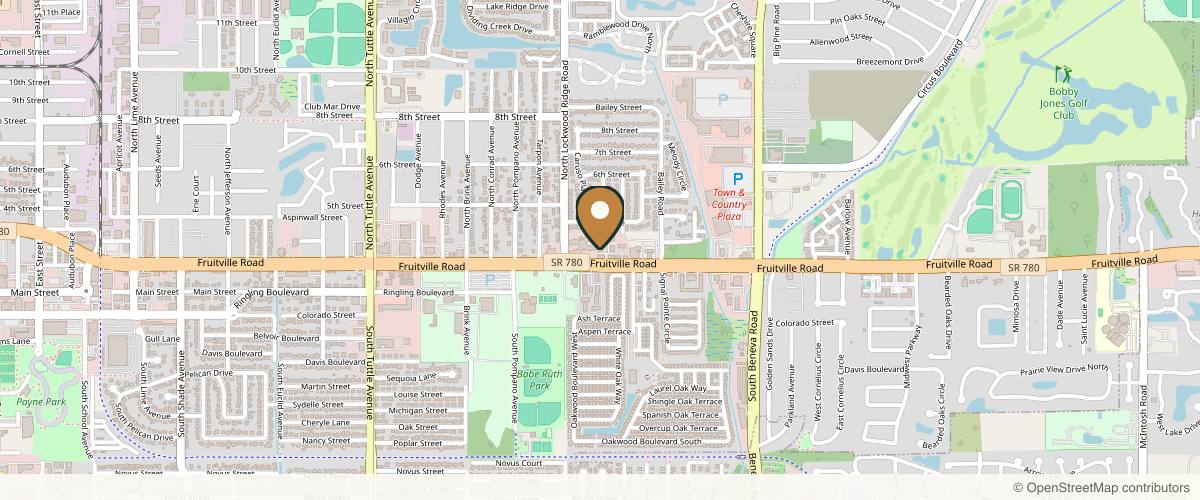 Map showing the exact location of Vita Aesthetics at 3277 Fruitville Rd Unit C1, Sarasota, FL 34237, USA