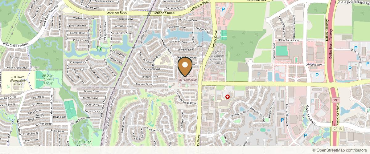 Map showing the exact location of Vita Med Spa & Salon at 3535 Victory Group Way Bldg 3 suite 325, Frisco, TX 75034, USA