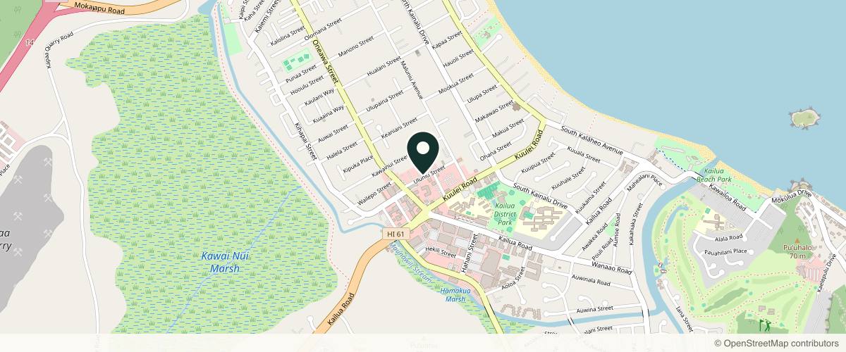 Map showing the exact location of Vitaflow Wellness at 408 Uluniu St, Kailua, HI 96734, USA