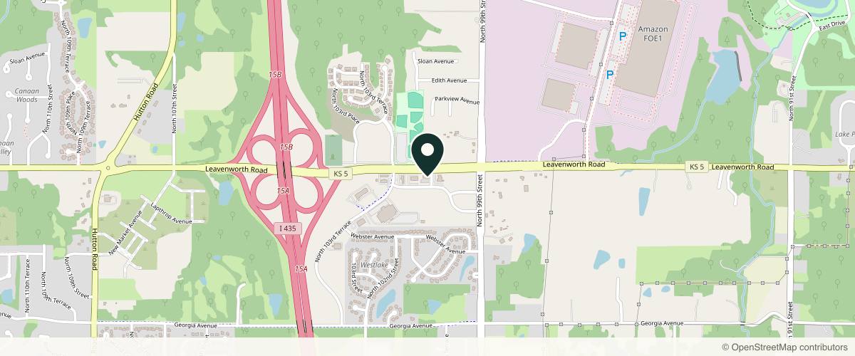 Map showing the exact location of Vital Aesthetics & Wellness PA at 10127 Leavenworth Rd, Kansas City, KS 66109, USA