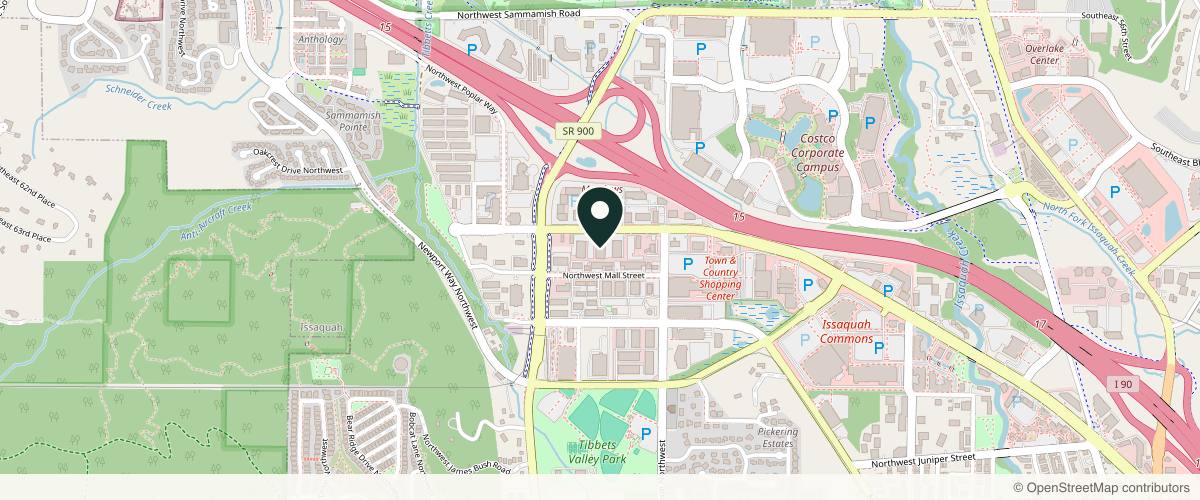 Map showing the exact location of Vital Aesthetics at 1505 NW Gilman Blvd #1B, Issaquah, WA 98027, USA