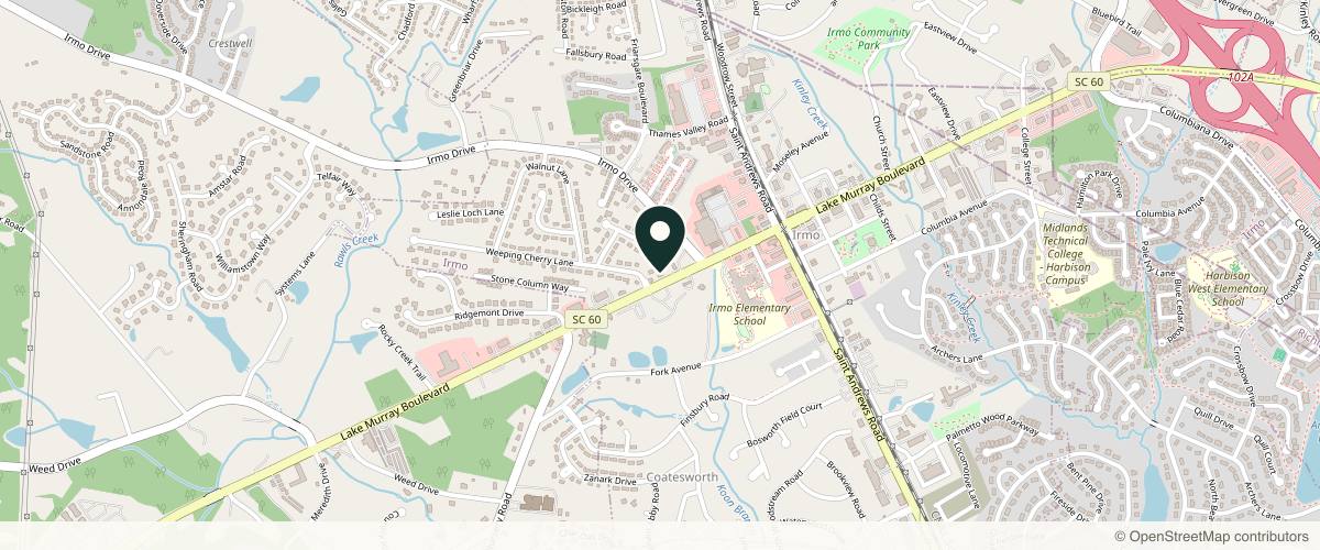 Map showing the exact location of Vital Glow Men's & Women's Health at 1494 Lake Murray Blvd Ste A, Columbia, SC 29212, USA