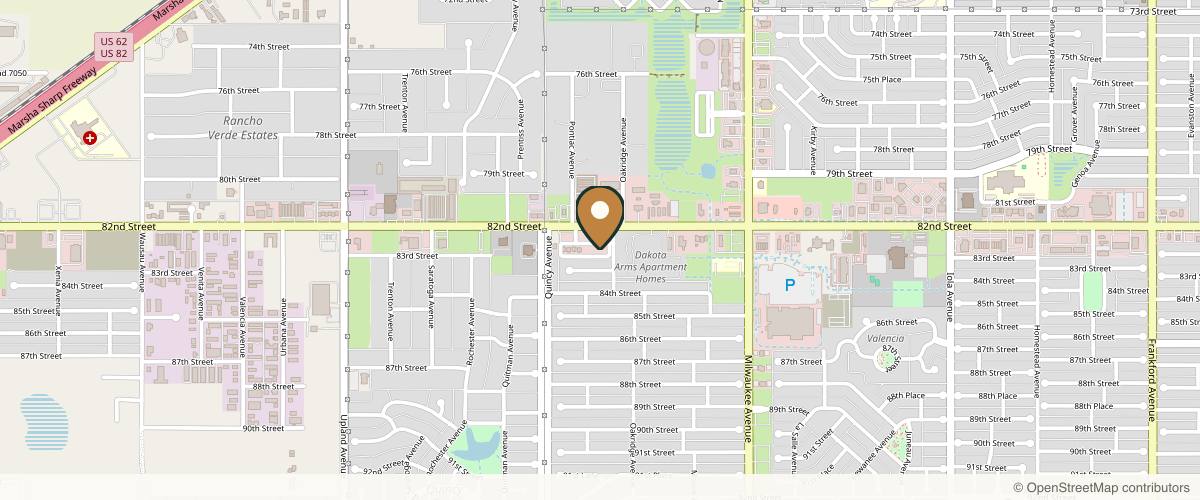 Map showing the exact location of Vital Luxe Aesthetics and Wellness at 6833 82nd St #101, Lubbock, TX 79424, USA