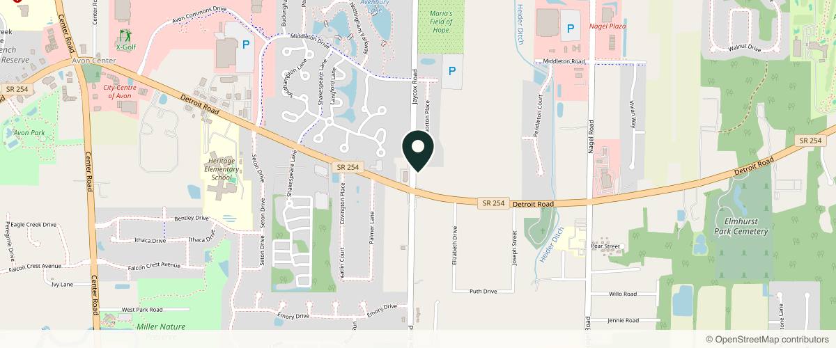 Map showing the exact location of Vitality Health at 34970 Detroit Rd Unit 106, Avon, OH 44011, USA