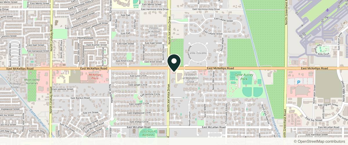 Map showing the exact location of Vitality Med Spa at 1955 N Val Vista Dr #101, Mesa, AZ 85213, USA