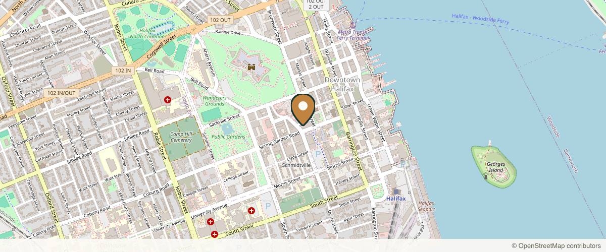 Map showing the exact location of Vitality Medi Spa - Downtown at 5424 Doyle St, Halifax, NS B3J 0G3, Canada