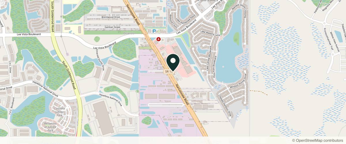 Map showing the exact location of VitaLuxx Med Spa at 7067 Narcoossee Rd Ste B, Loft 11, Orlando, FL 32822, USA