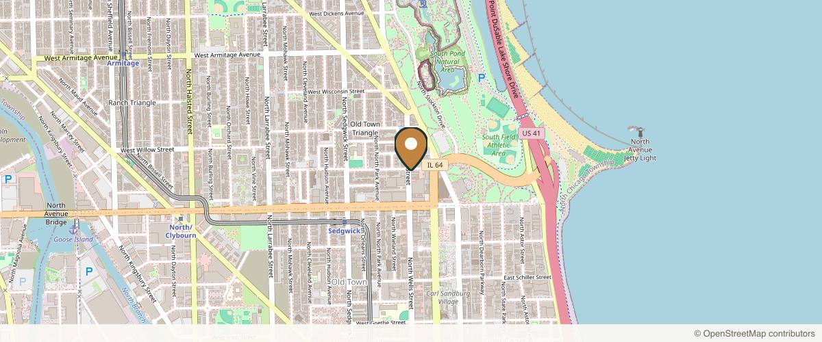Map showing the exact location of Viva La Med Spa-Old Town at 1657 N Wells St, Chicago, IL 60614, USA