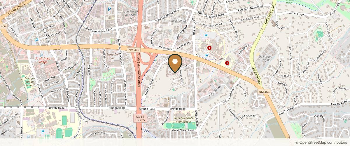 Map showing the exact location of Viva Skin by Dr Maali at 2019 Galisteo St Suite N-7, Santa Fe, NM 87505, USA