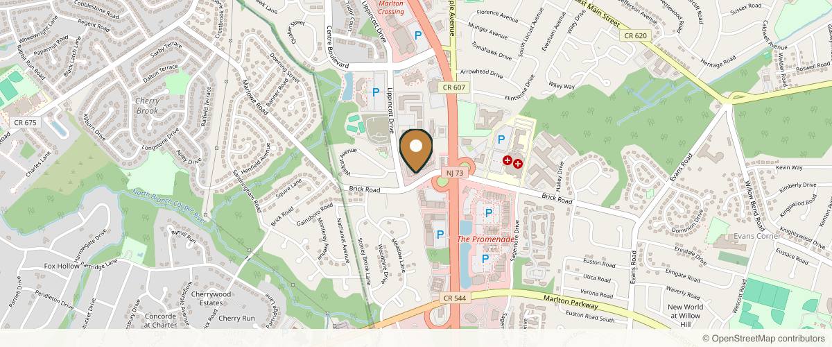 Map showing the exact location of Vive Aesthetics and Wellness at 514 Lippincott Dr, Marlton, NJ 08053, USA