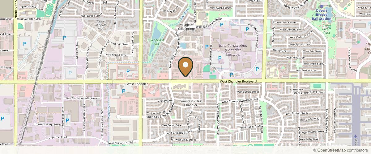 Map showing the exact location of Vivid Skin, Hair & Laser Center | Med Spa at 5690 W Chandler Blvd #7, Chandler, AZ 85226, USA