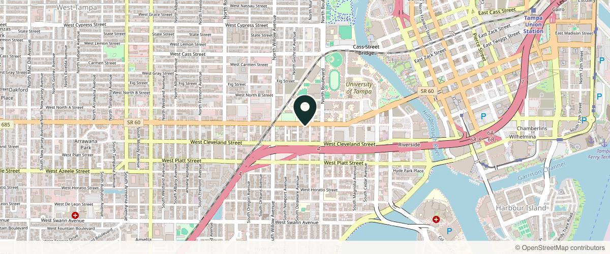 Map showing the exact location of VIVIFY Med Spa at 1000 W Kennedy Blvd #202, Tampa, FL 33606, USA