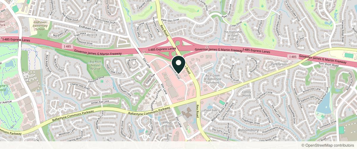 Map showing the exact location of VociMedSpa at 7808 Rea Rd F, Charlotte, NC 28277, USA