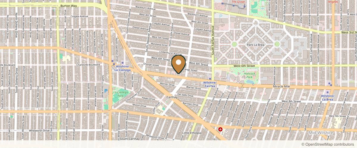 Map showing the exact location of Volure at 6333 Wilshire Blvd #204, Los Angeles, CA 90048, USA
