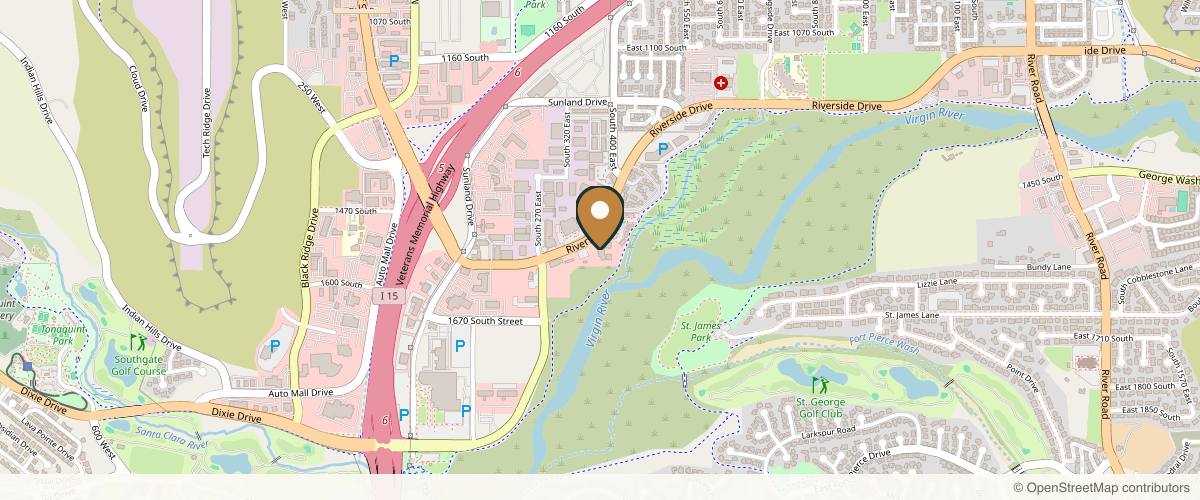 Map showing the exact location of Watts Wellness & Medical Aesthetics at 352 E Riverside Dr A-3 Suite, St. George, UT 84790, USA