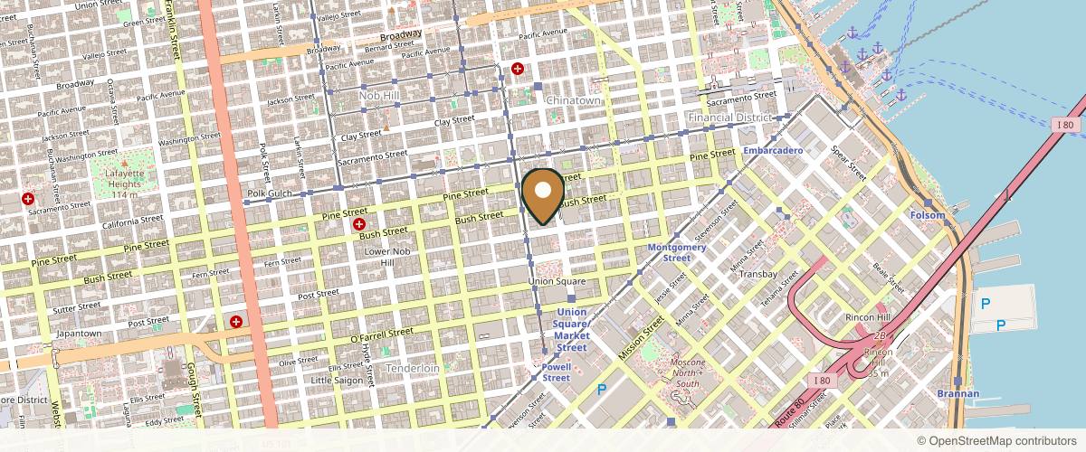 Map showing the exact location of Wave Plastic Surgery & Aesthetic Laser Center San Francisco at 450 Sutter St #1918, San Francisco, CA 94108, USA