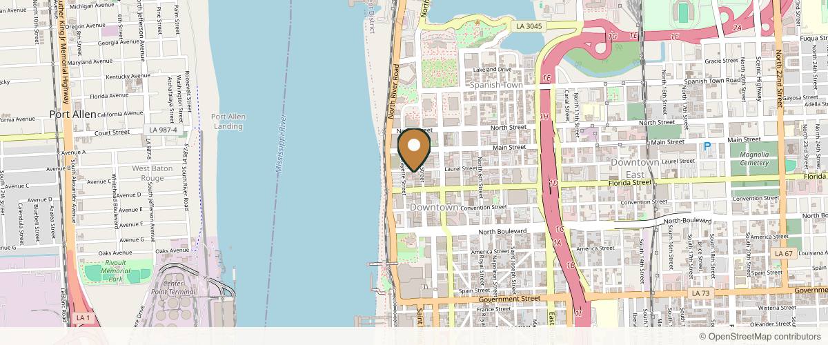 Map showing the exact location of Weiler Plastic Surgery at 240 Laurel St Ste 101, Baton Rouge, LA 70801, USA