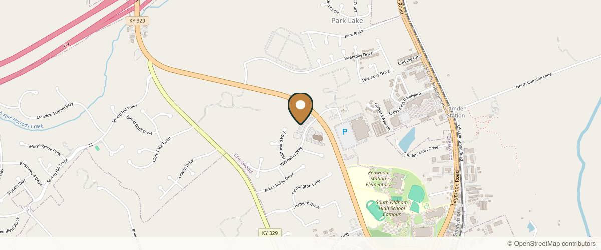 Map showing the exact location of Well Labs+ Medspa Crestwood at 6402 Westwind Way, Crestwood, KY 40014, USA