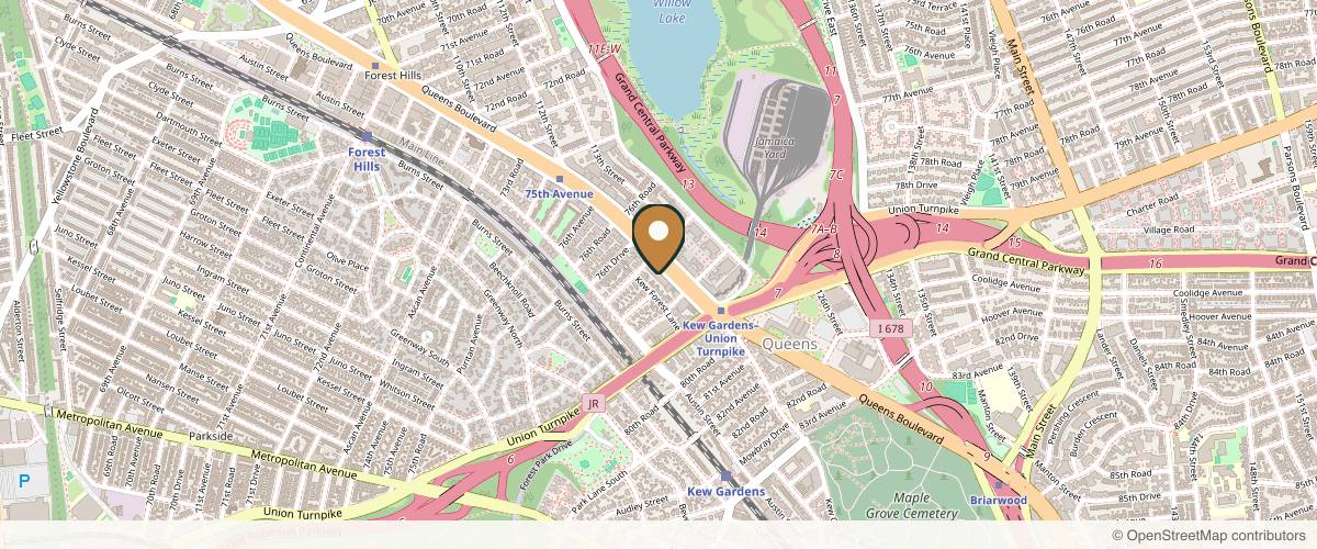 Map showing the exact location of Wellness Med Art at 116-16 Queens Blvd #202, Forest Hills, NY 11375, USA