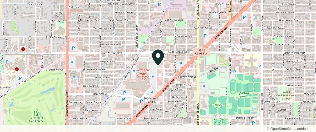Map showing the exact location of Wellspring Health and Aesthetics - Dr. Stephanie Suprenant MD, MPH at 1802 Dearborn Ave #101, Missoula, MT 59801, USA