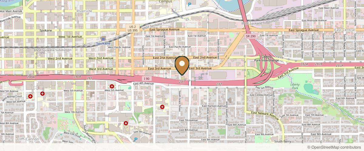 Map showing the exact location of Werschler Aesthetics at 324 S Sherman St # B, Spokane, WA 99202, USA