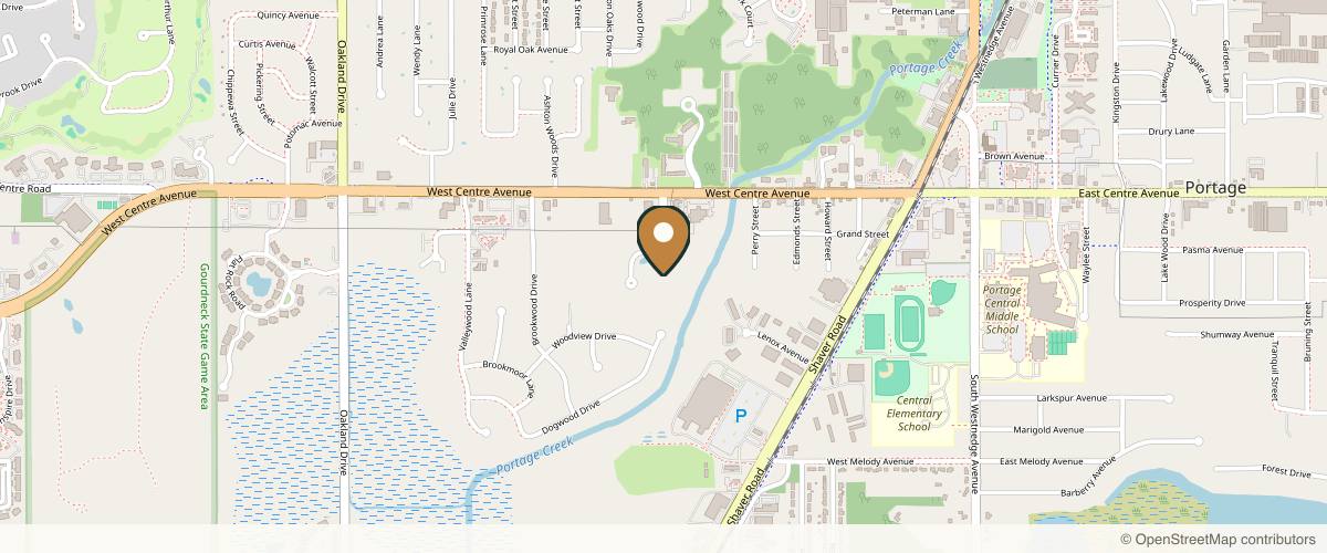 Map showing the exact location of West Michigan Plastic Surgery at 8175 Creekside Dr #100, Portage, MI 49024, USA