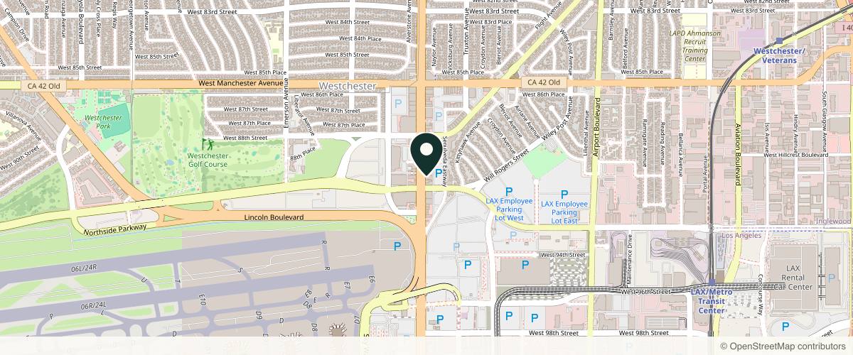 Map showing the exact location of Westchester Dermatology Medical Clinic at 8930 S Sepulveda Blvd #104, Los Angeles, CA 90045