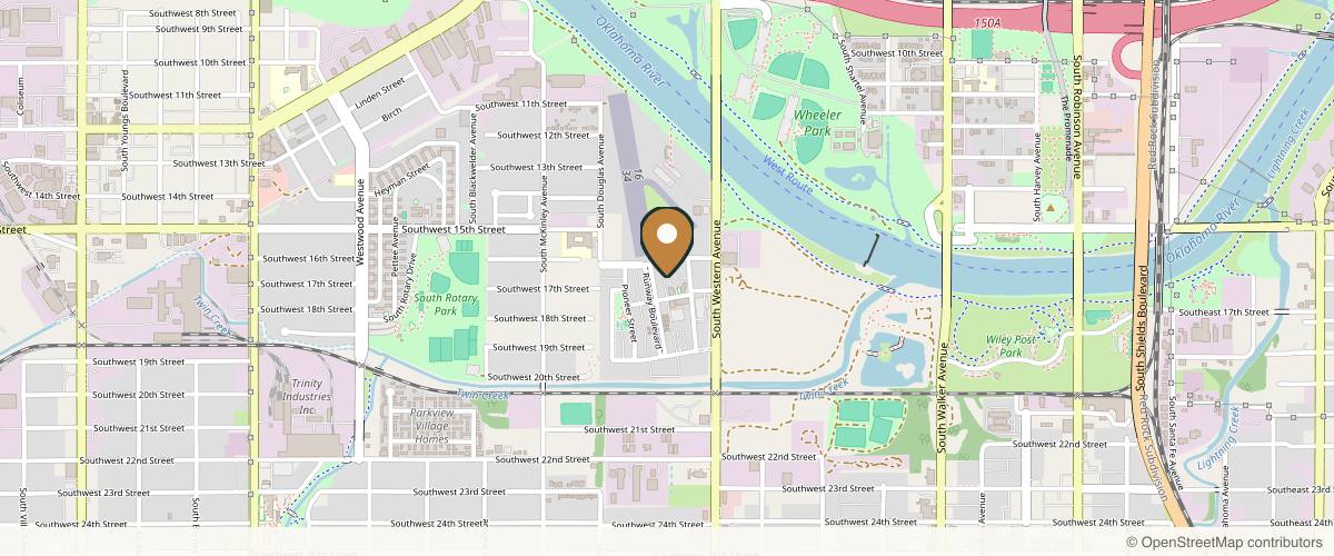 Map showing the exact location of Wheeler Med Spa at 1723 Spoke St, Oklahoma City, OK 73108, USA