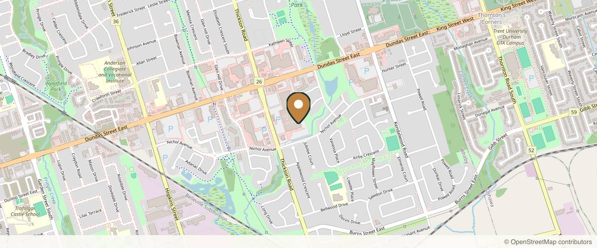 Map showing the exact location of Whitby Medspa at Whitby Mall, 1615 Dundas St E #16, Whitby, ON L1N 2L1, Canada