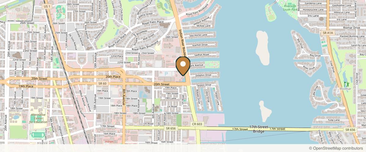 Map showing the exact location of White Pearl Spa at 2037 Indian River Blvd, Vero Beach, FL 32960, USA