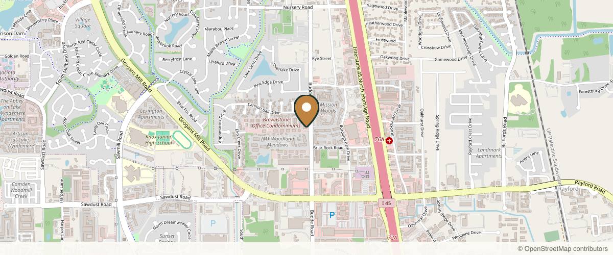 Map showing the exact location of Woodlands Primary Healthcare, Javier Sosa MD at 25511 Budde Rd Ste 3901, The Woodlands, TX 77380, USA