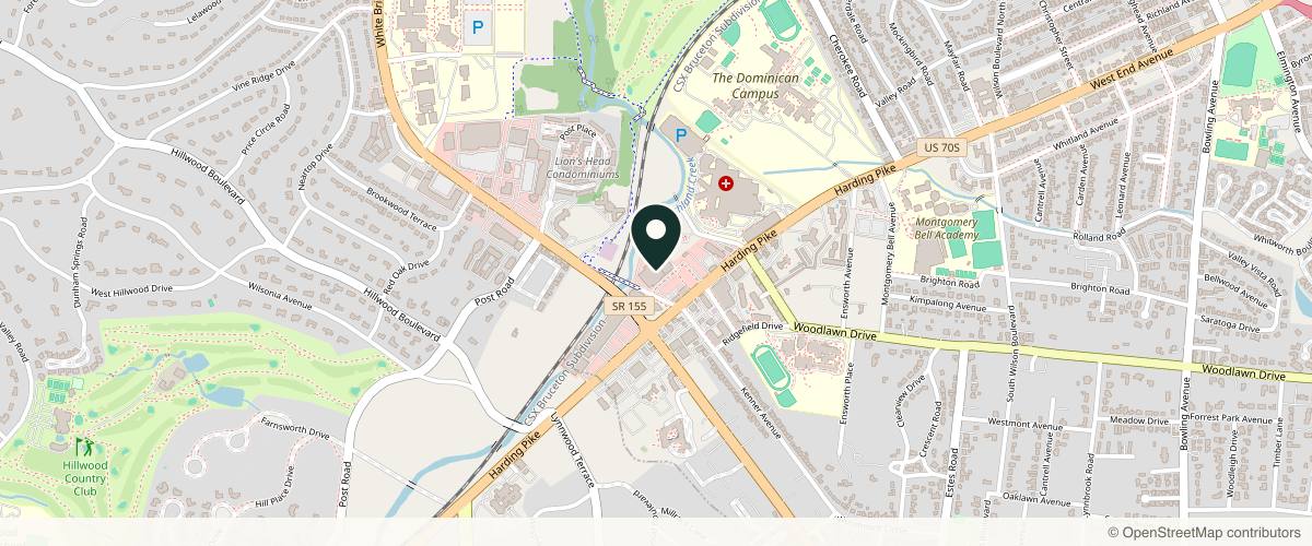 Map showing the exact location of Woods Aesthetics at 4322 Harding Pike #329, Nashville, TN 37205, USA