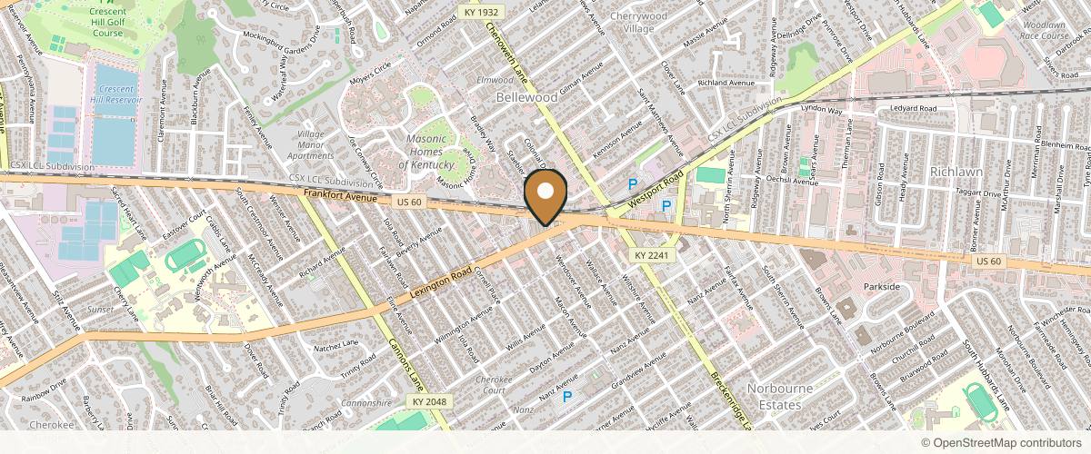 Map showing the exact location of XO Aesthetic Refinery | A Boutique Med Spa at 3744 Frankfort Avenue (St. Matthews, Louisville, KY 40207, USA