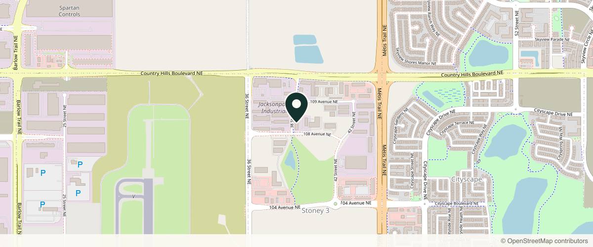 Map showing the exact location of YHVH Medical and Aesthetic Clinic - Skincare Clinic at YHVH Medical & Aesthetic Clinic, 10980 38 St NE #335, Calgary, AB T3N 1A6, Canada