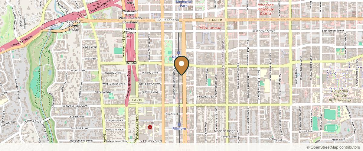 Map showing the exact location of YokoMD at 333 S Arroyo Pkwy 3rd floor, Pasadena, CA 91105, USA