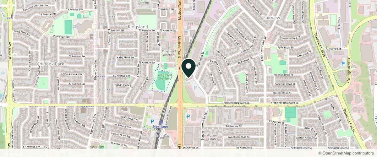 Map showing the exact location of You Glow Aesthetics SE at 8180 Macleod Trl SE Unit 26, Calgary, AB T2H 2B8, Canada