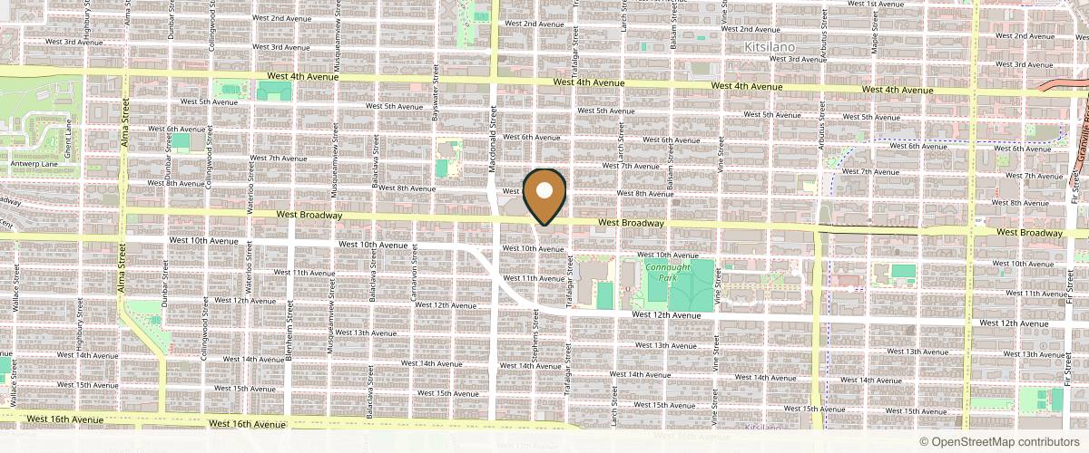 Map showing the exact location of You Glow Aesthetics Vancouver at 2678 W Broadway Ste 207, Vancouver, BC V6K 2G3, Canada